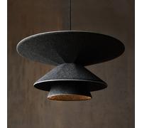 LOOM DESIGN Lampada LED a sospensione Morphic, nera, feltro, Ø 50 cm LOOM DESIGN
