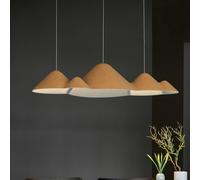 LOOM DESIGN Lampada LED a sospensione Panorama, feltro giallo/grigio 106 cm LOOM DESIGN