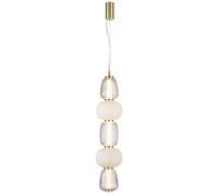 LOOM DESIGN Lampada a sospensione a LED Pearl 5 in vetro ambra/oro altezza LOOM DESIGN