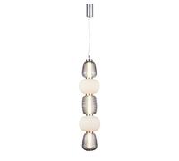 LOOM DESIGN Lampada a sospensione LED Pearl 5 vetro grigio/cromo altezza LOOM DESIGN