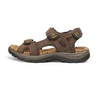 LOOMLO Sandali da uomo da escursionismo, spiaggia impermeabile estate - Open Toe Athletic Outdoor Sandalo (colore: marrone scuro, taglia: 46)