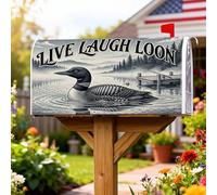 Loon Coperture magnetiche per cassetta postale, rustiche vintage, per canna da pesca sul lago, copertura estiva per cassetta postale stagionale per la casa e il giardino, 53 x 64 cm
