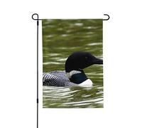 Loon Nature Birds Bandiera della pace stampa 3D verticale su entrambi i lati decorazione per la casa all'aperto giardino patio cortile prato bandiera 71 x 101 cm