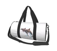 Loon Nature Birds Print Sports Duffel Bag 25l - Borsone da viaggio rotondo per uomini e donne - per palestra, escursionismo, yoga, nuoto, 45 x 23 x 23 cm, Saltare le balene, Taglia unica, Borsone da