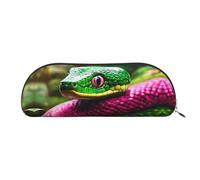 Loon Nature - Trousse per cosmetici, da donna, con stampa di uccellini, borsa per trucchi e articoli da toeletta, Serpente Verde, One Size