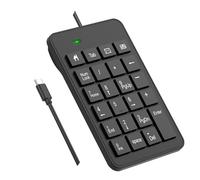 LOONASA Tastierino numerico con cavo USB C, 23 tasti, tastiera numerica di tipo C, versione aggiornata di tastiera USB a 10 tasti, tastierino numerico per contabilità finanziaria, compatibile con