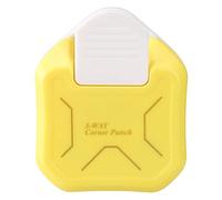 LOONENG 3 Way Smusso Angolo Punch, 3 in 1 Craft Paper Corner Cutter per Artigianato di carta, Laminato, Cartoncino, biglietti da visita, progetti fai da te, foto, biglietti e scrapbooking, giallo