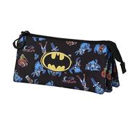 Looney Tunes Batman Tunes-Astuccio Triplo FAN 2.0, Nero, 23 x 11 cm