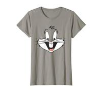 Looney Tunes Bugs Bunny Big Face Maglietta, Donna, Ardesia, M