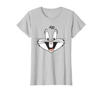 Looney Tunes Bugs Bunny Big Face Maglietta, Donna, Argento, 3XL