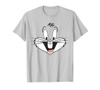 Looney Tunes Bugs Bunny Big Face Maglietta, Uomo, Argento, S