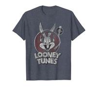 Looney Tunes Bugs Bunny Circle Logo Maglietta, Uomo, Pervinca, 5XL
