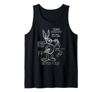 Looney Tunes Bugs Bunny Drawing Instruction Line Art Dark Canotta