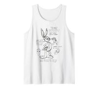 Looney Tunes Bugs Bunny Drawing Instruction Line Art Light Canotta