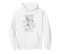 Looney Tunes Bugs Bunny Drawing Instruction Line Art Light Felpa con Cappuccio