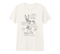 Looney Tunes Bugs Bunny Drawing Instruction Line Art Light Maglietta Premium
