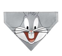 Looney Tunes Bugs Bunny Face Close Up Gray Slip On Collar Bandana Only