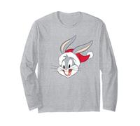 Looney Tunes Bugs Bunny Santa Hat Maglia a Manica