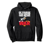 Looney Tunes Bugs Daffy This Means War Felpa con Cappuccio
