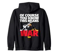 Looney Tunes Bugs Daffy This Means War Felpa con Cappuccio