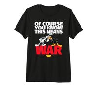 Looney Tunes Bugs Daffy This Means War Maglietta Premium