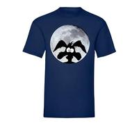 Looney Tunes Coyote Moonlight - Maglietta da uomo, colore nero, verde bottiglia, grigio, blu navy, verde oliva, bianco, blu marino, XL