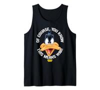 Looney Tunes Daffy Big Head This Means War Canotta