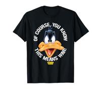 Looney Tunes Daffy Big Head This Means War Maglietta
