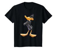 Looney Tunes Daffy Duck Airbrushed Maglietta, Bambini, Nero, 8 Anni