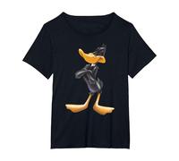 Looney Tunes Daffy Duck Airbrushed Maglietta, Donna Plus-Size, Nero, 5X