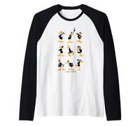 Looney Tunes Daffy Duck Character Poses Maglia con Maniche Raglan