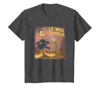 Looney Tunes Daffy Duck Lil' Wise Quacker Maglietta, Bambini, Grigio Scuro, 8 Anni