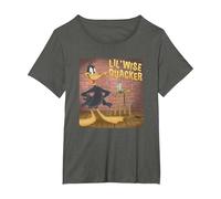 Looney Tunes Daffy Duck Lil' Wise Quacker Maglietta, Donna Plus-Size, Asfalto, 1X