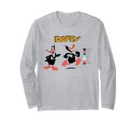 Looney Tunes Daffy Duck Retro Color Code Maglia a Manica