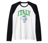 Looney Tunes Daffy Italia Soccer Calcio Maglia con Maniche Raglan