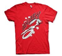 LOONEY TUNES Licenza Ufficiale Beep Beep Maglietta da Uomo (Rosso), Large