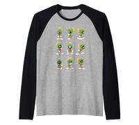 Looney Tunes Marvin The Martian Character Poses Maglia con Maniche Raglan