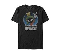 Looney Tunes Marvin The Martian Give Me Some Space Basic Solid Tee T-Shirt, Nero, L Uomo