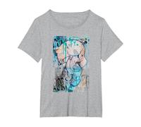Looney Tunes Painting Porky Maglietta, Donna Plus-Size, Grigio Melange, 5X