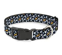 Looney Tunes Pet Collar, Dog Collar Plastic Buckle, Daffy Duck Expression and Ey