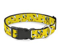 Looney Tunes Pet Collar, Dog Collar Plastic Buckle, Tweety Expression and Eyes S