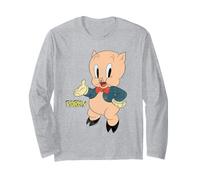 Looney Tunes Porky Pig Retro Large Pose Maglia a Manica