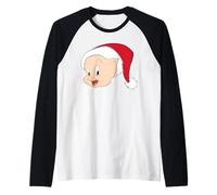 Looney Tunes Porky Pig Santa Hat Maglia con Maniche Raglan