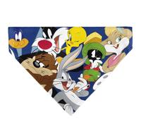 Looney Tunes Seven Character Stack Pose Blue Slip On Collar Bandana Only