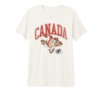 Looney Tunes Taz Canada Soccer Calcio Maglietta Premium