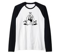 Looney Tunes Taz Large Head Maglia con Maniche Raglan