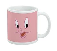 Looney Tunes Tazza da caffè in ceramica con faccia di maiale, novità regalo per caffè, tè e bevande calde, 325 ml, bianco