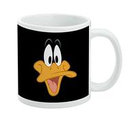 Looney Tunes - Tazza da caffè in ceramica, con faccina di Daffy, idea regalo per caffè, tè e bevande calde, 325 ml, colore: bianco