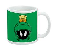Looney Tunes Tazza da caffè in ceramica con volto di Marvin, novità regalo per caffè, tè e bevande calde, 325 ml, bianco