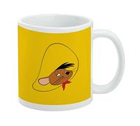 Looney Tunes - Tazza da caffè in ceramica Speedy Face, idea regalo per caffè, tè e bevande calde, 325 ml, colore: bianco